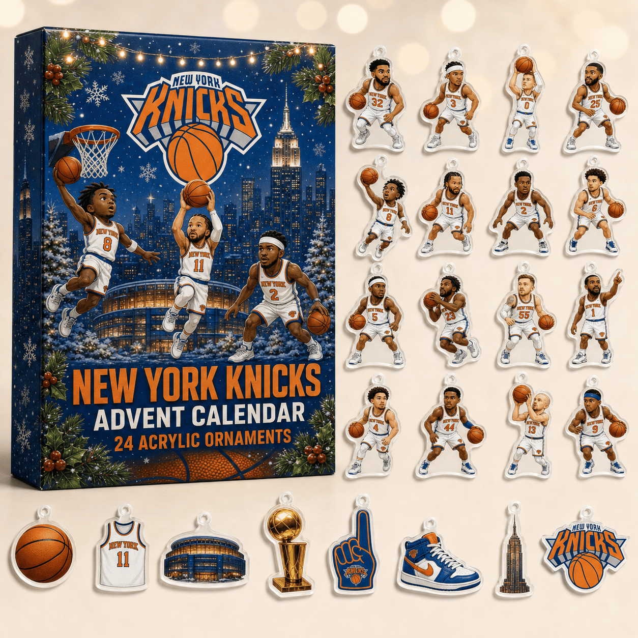 New York Knicks Christmas Advent Calendar Cozy Xmas Decor Best Gifts For Fans
