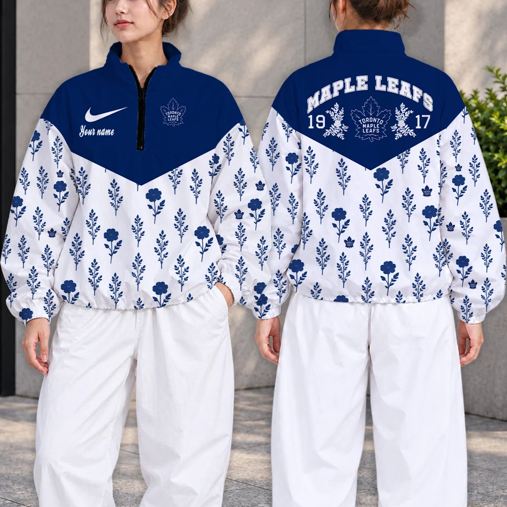 Limited Edition – Customized NHL Toronto Maple Leafs V-Neck Zipper Sweatshirt Jacket