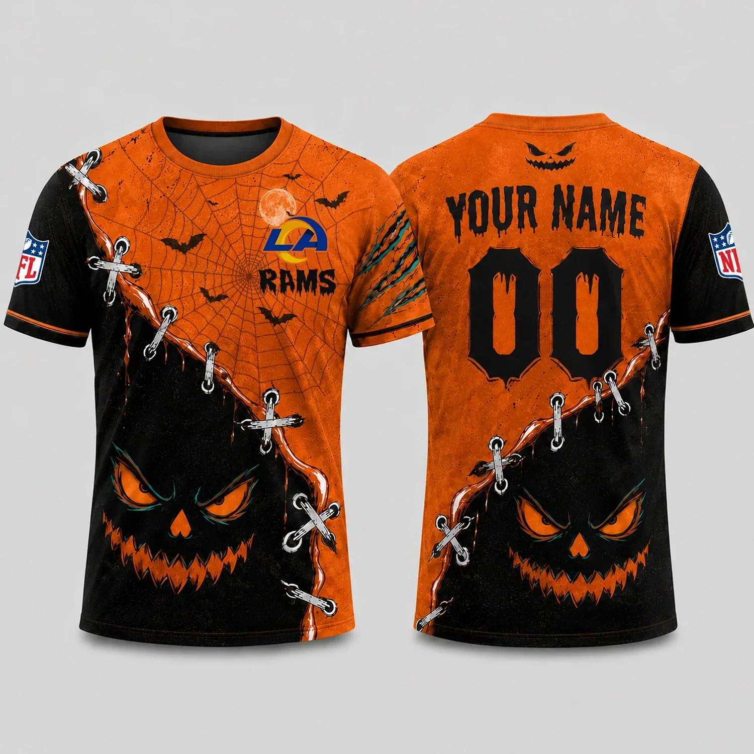 Limited Edition – Customized NFL Los Angeles Rams Halloween Unisex T-Shirt