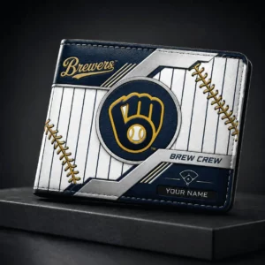 Limited Edition – Customized MLB Milwaukee Brewers Leather Wallet