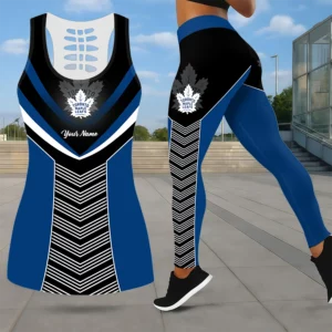 Limited Edition – Customized NHL Toronto Maple Leafs Leggings & Hollow Tank Top Set