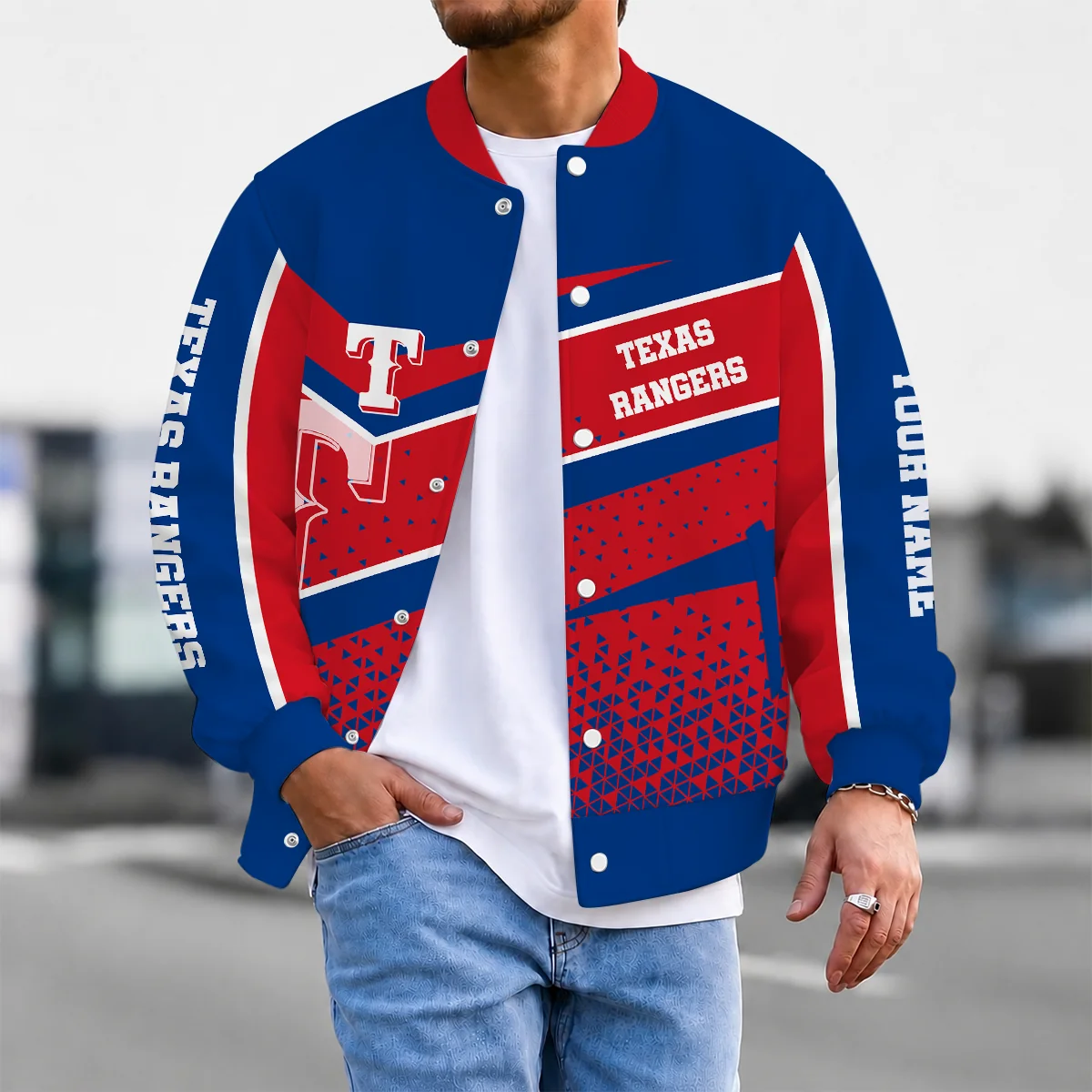 Limited Edition – Customized MLB Texas Rangers Satin Varsity & Baseball Jacket