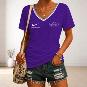 Limited Edition – Customized NCAA Tcu Horned Frogs V-Neck Female Shirt