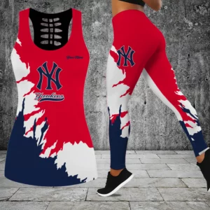 Limited Edition – Customized MLB New York Yankees Hollow Tank Top & Leggings Set