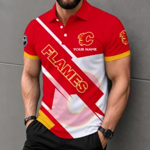 Limited Edition – Customized NHL Calgary Flames Polo Shirt