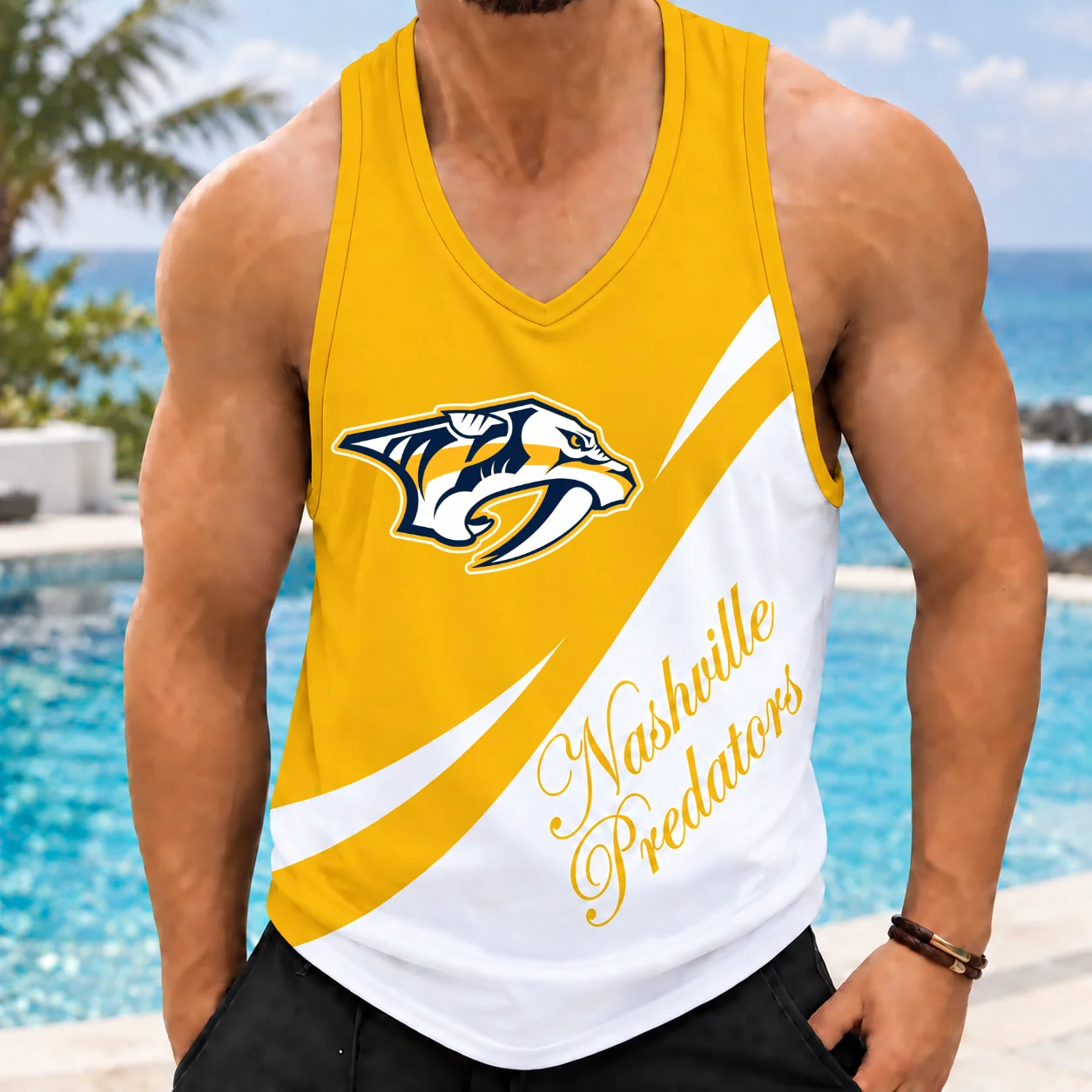 Limited Edition – Customized NHL Nashville Predators Men’s Tank Top