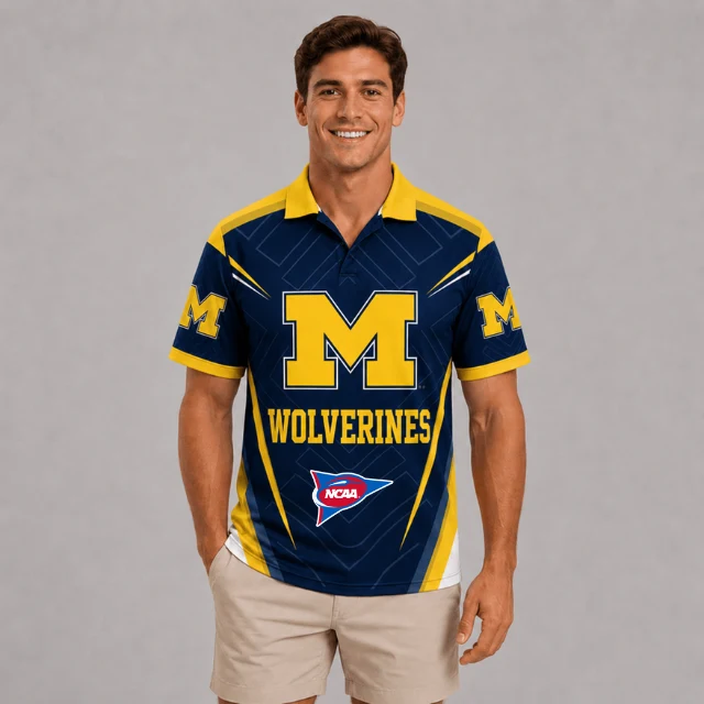 Limited Edition – Customized NCAA Michigan Wolverines Polo Shirt