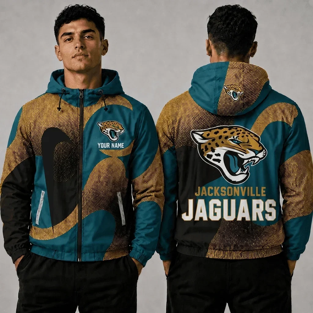 Limited Edition – Customized NFL Jacksonville Jaguars Windbreaker Jacket