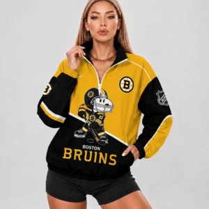 Limited Edition – Customized NHL Boston Bruins V-Neck Zipper Sweatshirt Jacket