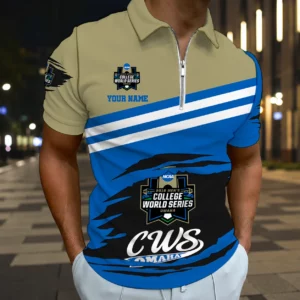 Limited Edition – Customized NCAA College World Series Zip Polo Shirt