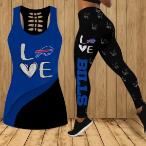 Limited Edition – Customized NFL Buffalo Bills Hollow Tank Top & Leggings Set