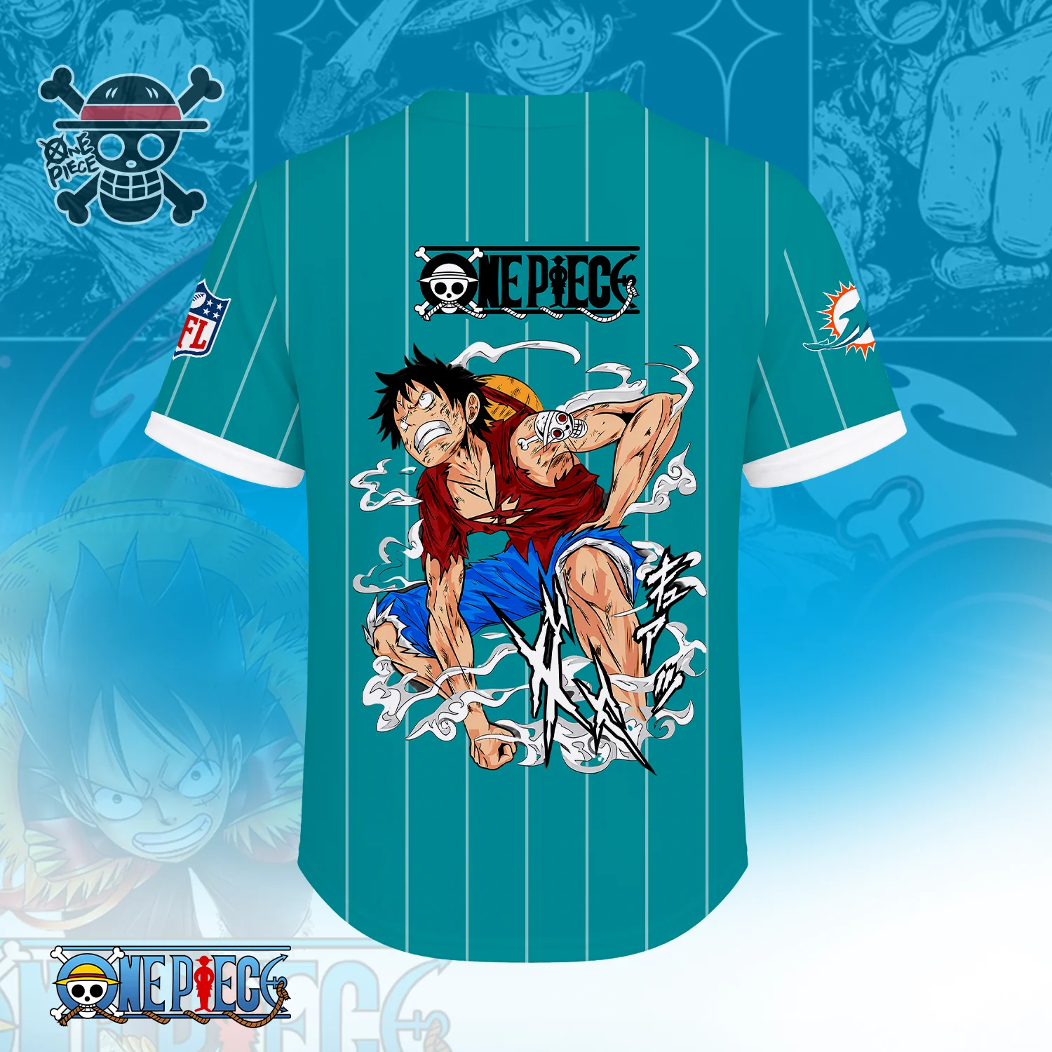 Limited Edition – Customized NFL Miami Dolphins Baseball Jersey - Image 2