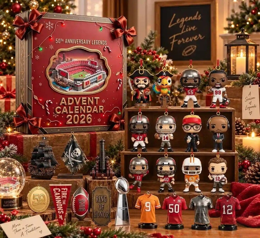 Tampa Bay Buccaneers 50th Anniversary Advent Calendar 2026 24 Day Countdown Xmas Gift