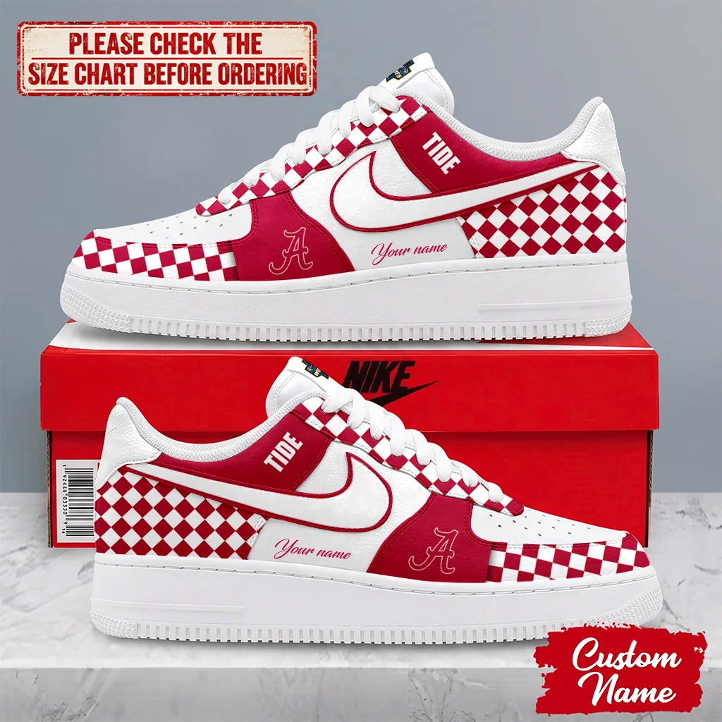 Limited Edition – Customized NCAA Alabama Crimson Tide Af1 Shoes