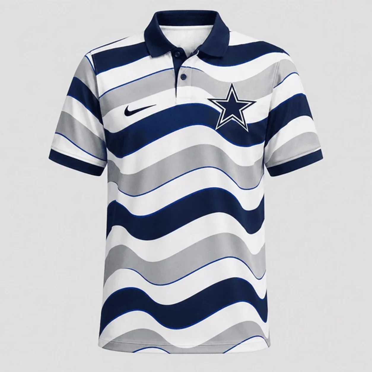 Limited Edition – Customized NFL Dallas Cowboys Striped Polo Shirt