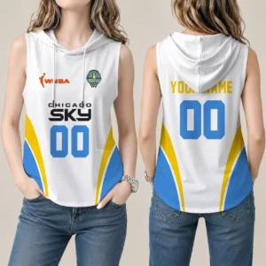 Limited Edition – Customized WNBA Chicago Sky Women’s Sleeveless Hooded Pocket Tank Top
