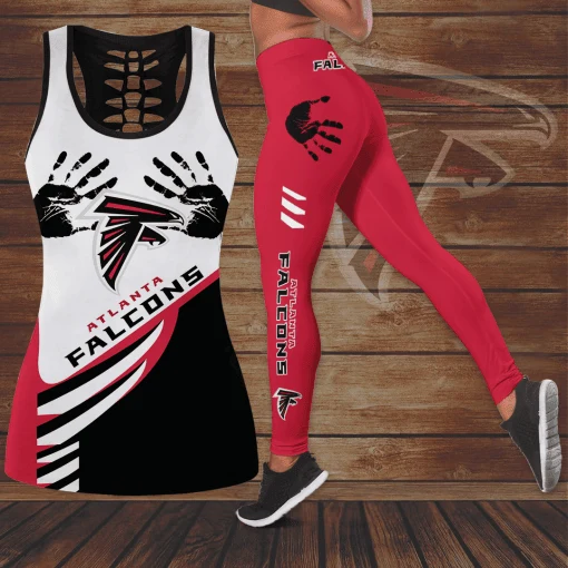 Limited Edition – Customized NFL Atlanta Falcons Hollow Tank Top & Leggings Set