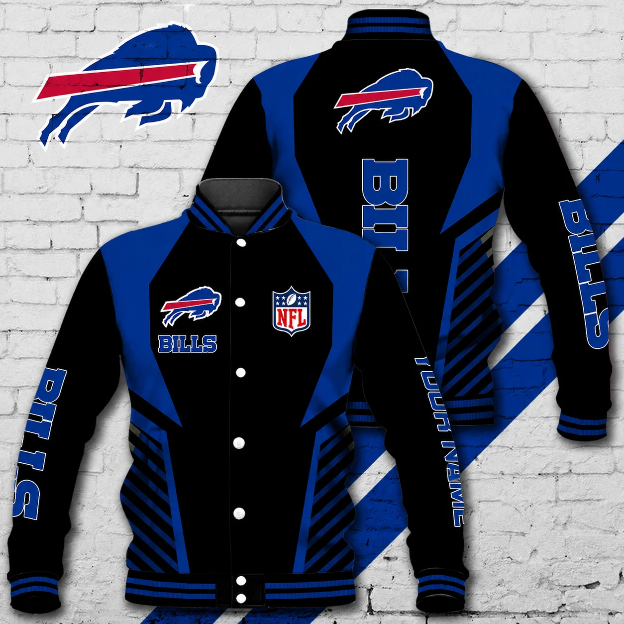Limited Edition – Customized NFL Buffalo Bills Satin Varsity & Baseball Jacket