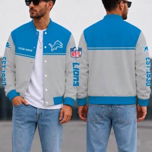 Limited Edition – Customized NFL Detroit Lions Satin Varsity & Baseball Jacket