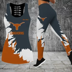 Limited Edition – Customized NCAA Texas Longhorns Hollow Tank Top & Leggings Set