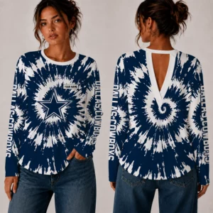 Limited Edition – Customized NFL Dallas Cowboys Women’s Back V-Cut Long-Sleeve Shirt