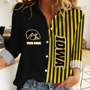 Limited Edition – Customized NCAA Iowa Hawkeyes Women Casual Shirt For Fan