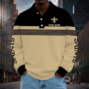 Limited Edition – Customized NFL New Orleans Saints Long Sleeve Polo Shirt
