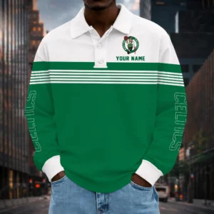 Limited Edition – Customized NBA Boston Celtics Men Long Sleeve Polo Shirt