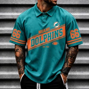 Limited Edition – Customized NFL Miami Dolphins Polo Shirt