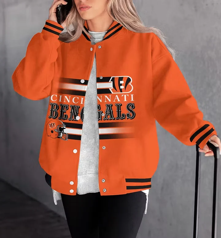 Limited Edition – Customized NFL Cincinnati Bengals Satin Varsity & Baseball Jacket