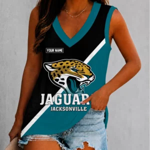 Limited Edition – Customized NFL Jacksonville Jaguars Women’s V-Neck Tank Top