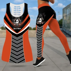 Limited Edition – Customized NHL Anaheim Ducks Leggings & Hollow Tank Top Set