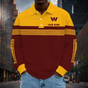 Limited Edition – Customized NFL Washington Commanders Long Sleeve Polo Shirt