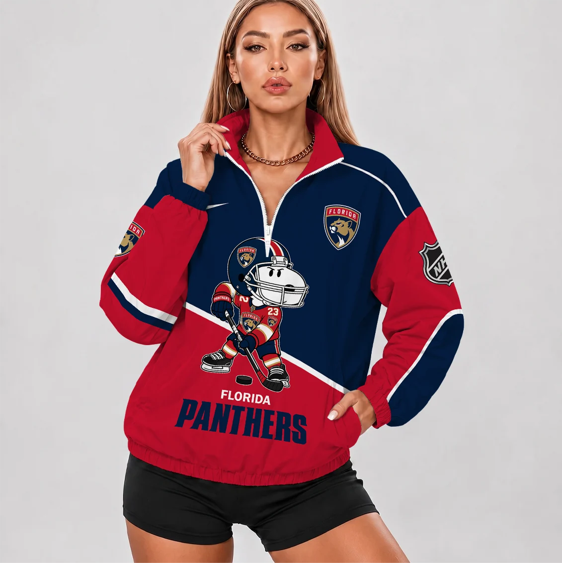 Limited Edition – Customized NHL Florida Panthers V-Neck Zipper Sweatshirt Jacket