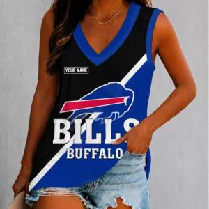 Limited Edition – Customized NFL Buffalo Bills Women’s V-Neck Tank Top