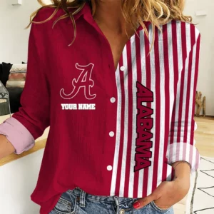 Limited Edition – Customized NCAA Alabama Crimson Tide Women Casual Shirt For Fan