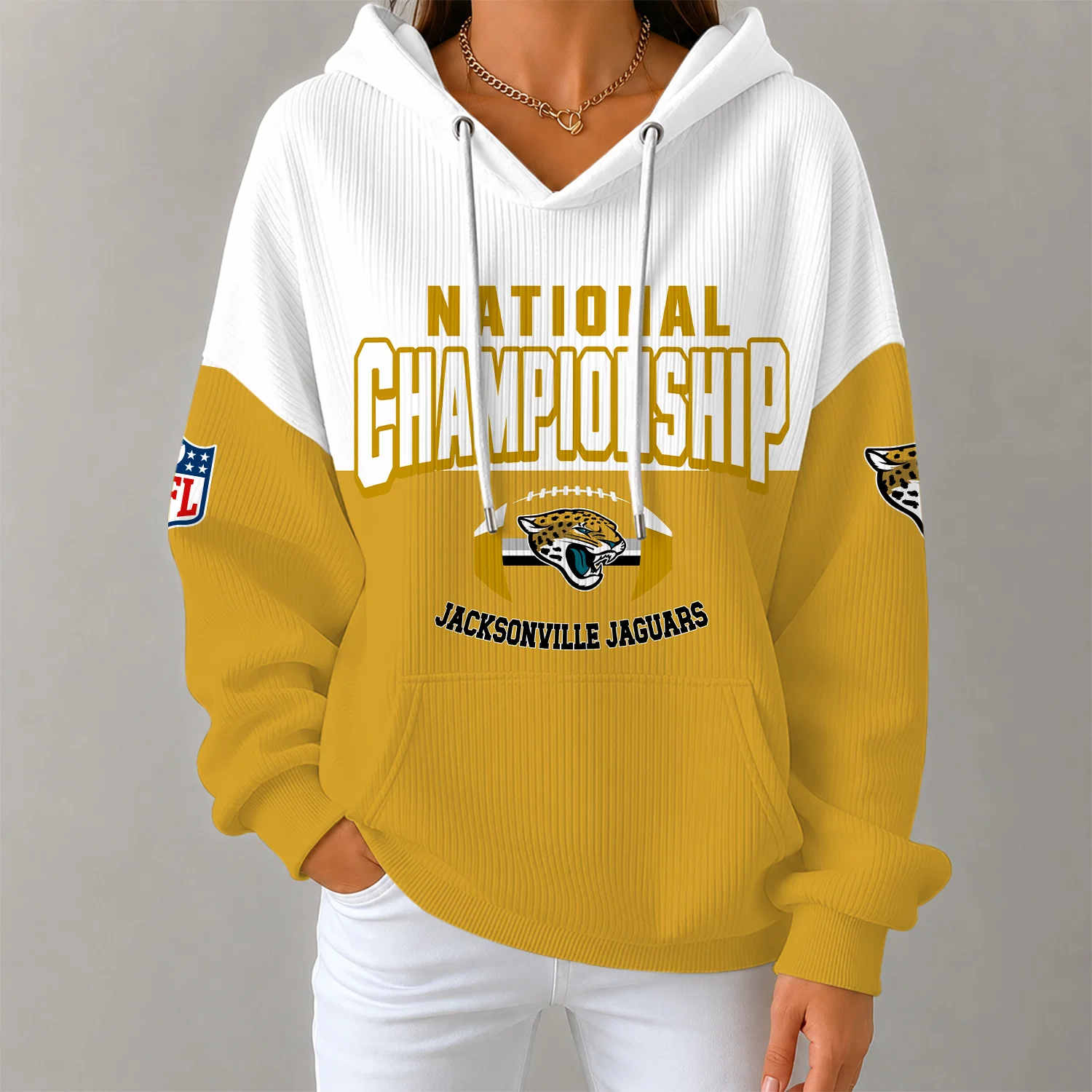 Limited Edition – Customized NFL Jacksonville Jaguars Ribbed Hoodie & Sweatshirt