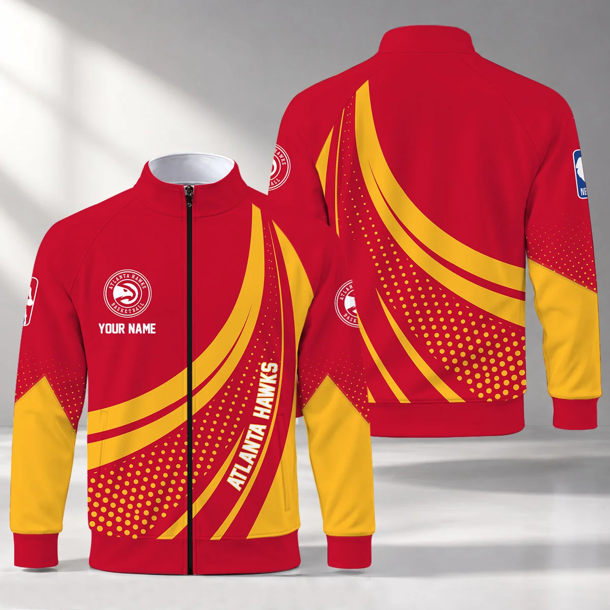 Limited Edition – Customized NBA Atlanta Hawks Stand Collar Jacket