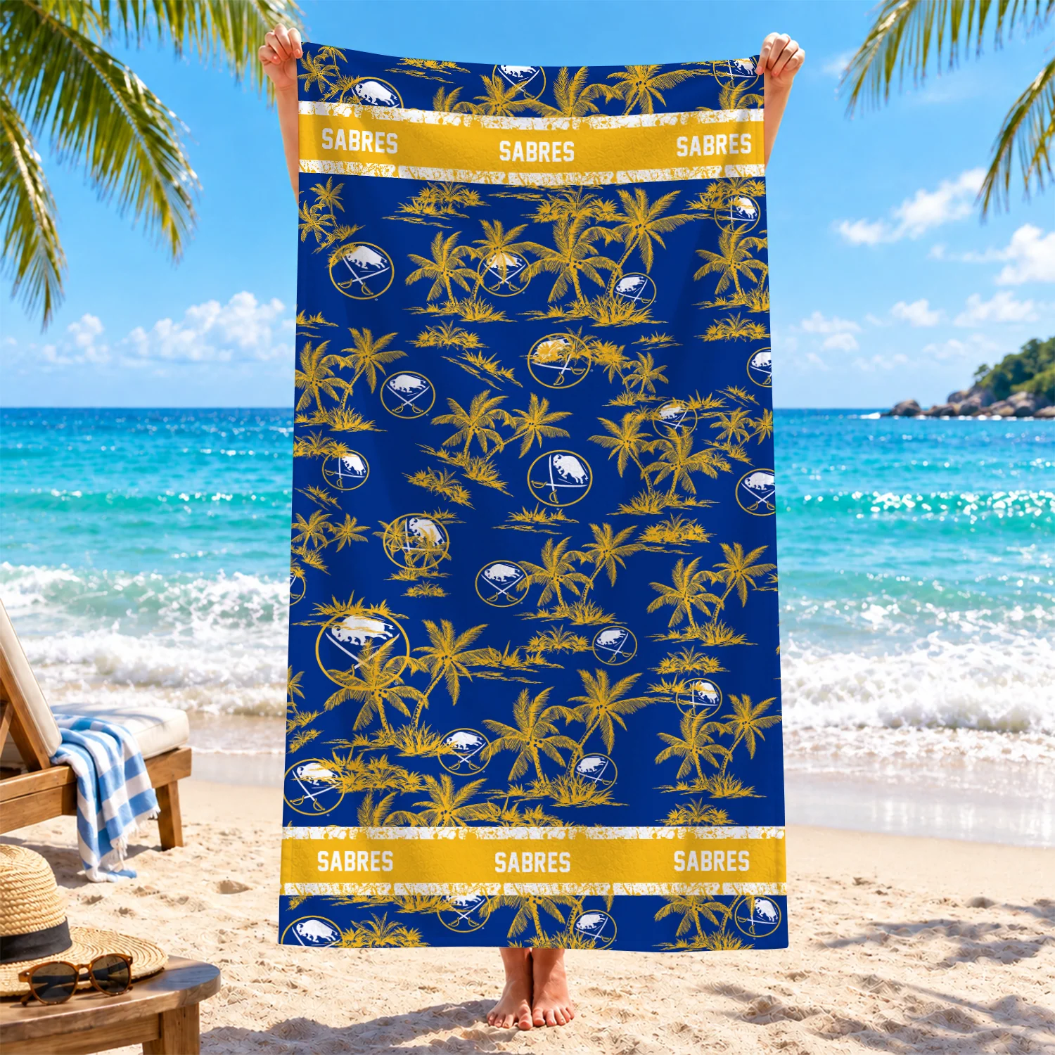 Limited Edition – Customized NHL Buffalo Sabres Beach Towel