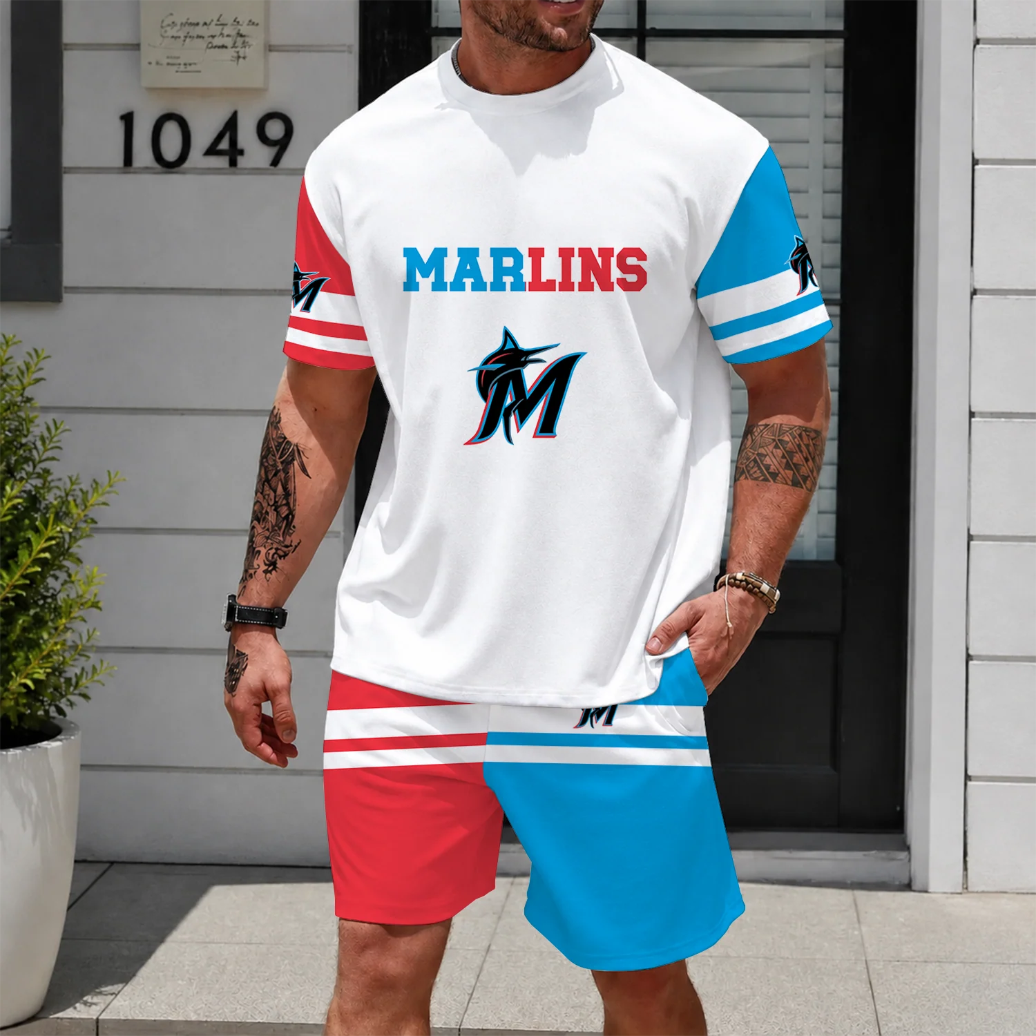 Limited Edition – Customized MLB Miami Marlins Unisex T-Shirt & Shorts Set
