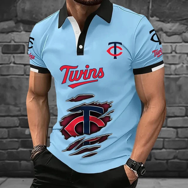 Limited Edition – Customized MLB Minnesota Twins Polo Shirt - Image 3