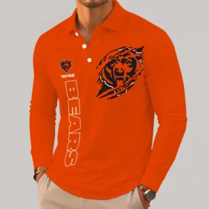 Limited Edition – Customized NFL Chicago Bears Long Sleeve Polo Shirt