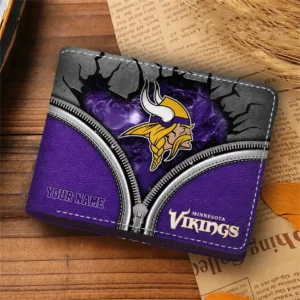 Limited Edition – Customized NFL Minnesota Vikings Leather Wallet