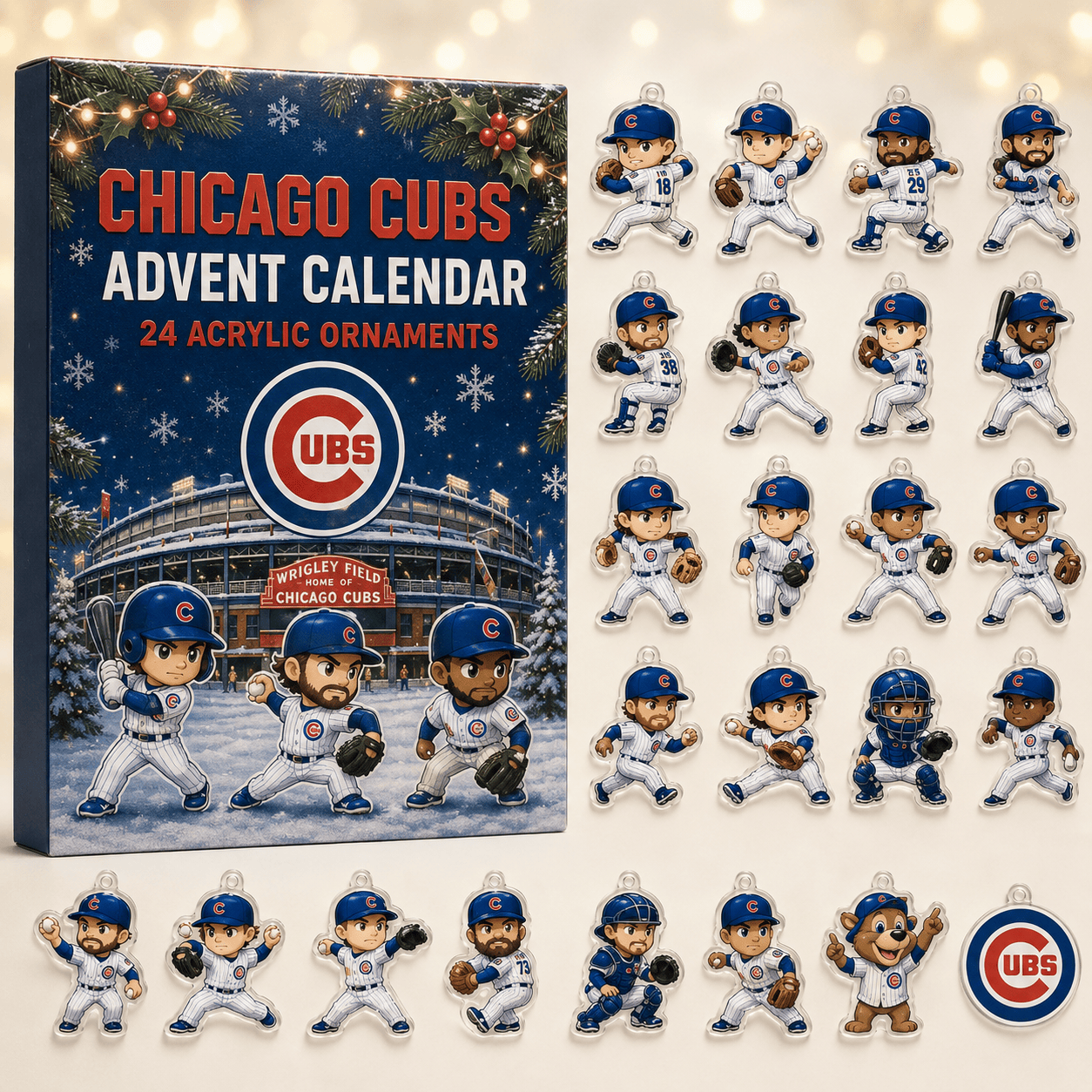 Chicago Cubs Xmas Advent Calendar Christmas Decor Best Gifts For Chicago Cubs Fans