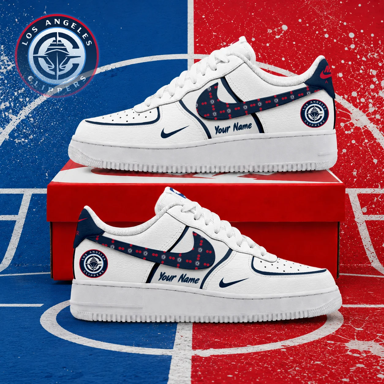 Limited Edition – Customized NBA Los Angeles Clippers Af1 Sneakers