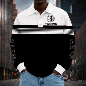 Limited Edition – Customized NBA Brooklyn Nets Men Long Sleeve Polo Shirt