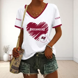 Limited Edition – Customized NFL Tampa Bay Buccaneers V-Neck Female Shirt
