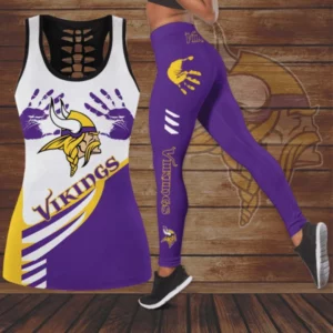 Limited Edition – Customized NFL Minnesota Vikings Hollow Tank Top & Leggings Set