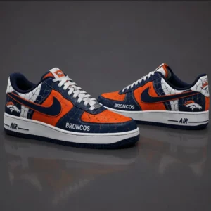 Limited Edition – Customized NFL Denver Broncos X Spider Air force 1 Shoes