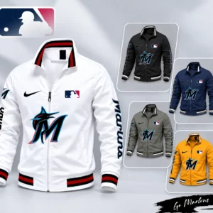 Limited Edition – Customized MLB Miami Marlins Multicolor Men’s Casual Jacket